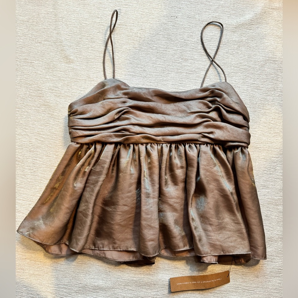 Reformation Cosima Tank Top in Champagne Size 4